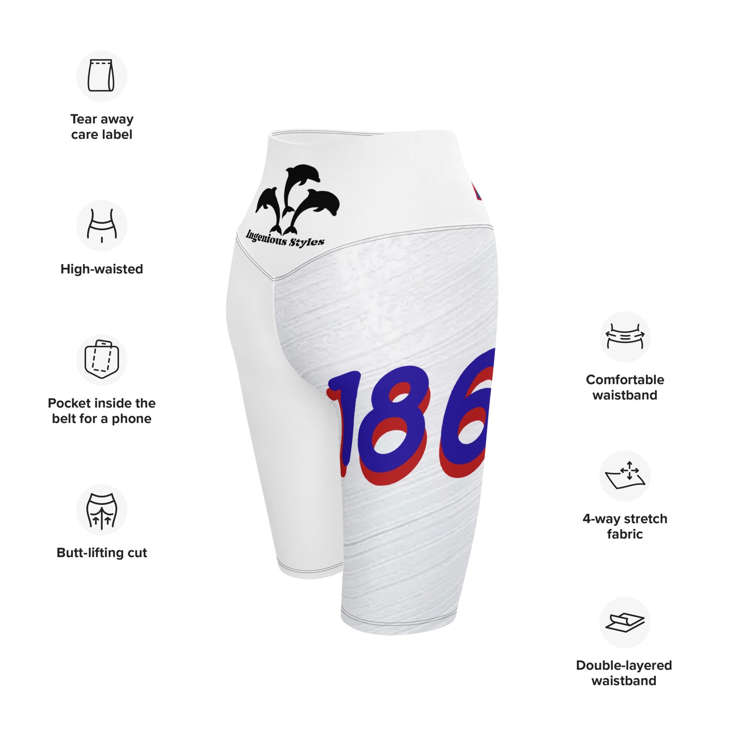 Howard University HU 1867 Biker Shorts