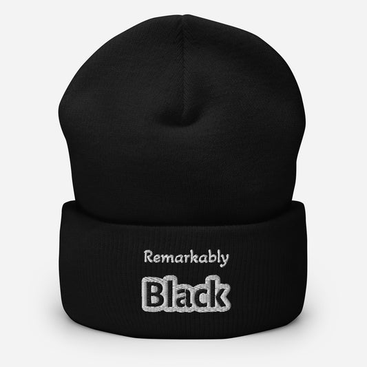 Remarkably Black Cuffed Beanie