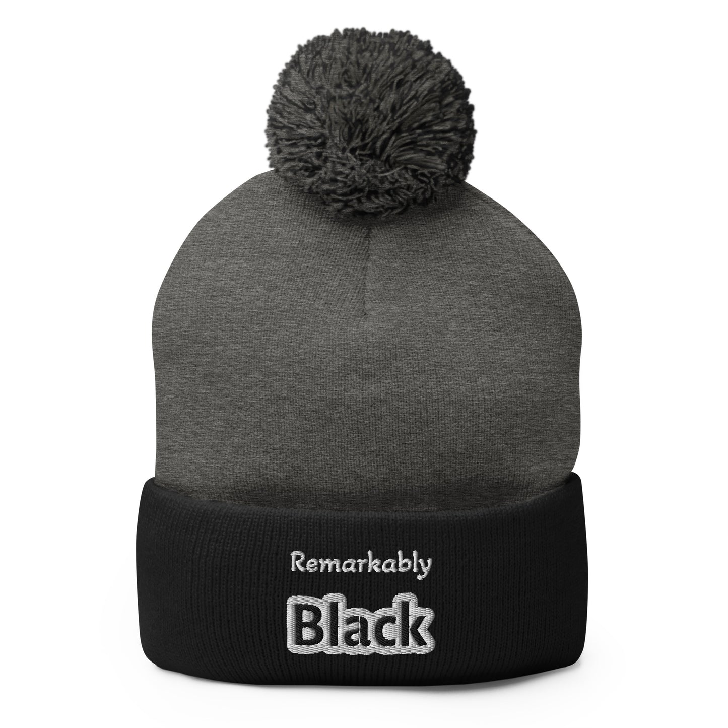 Remarkably Black Pom-Pom Beanie