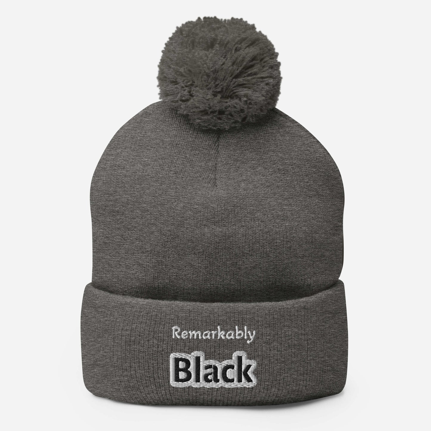 Remarkably Black Pom-Pom Beanie