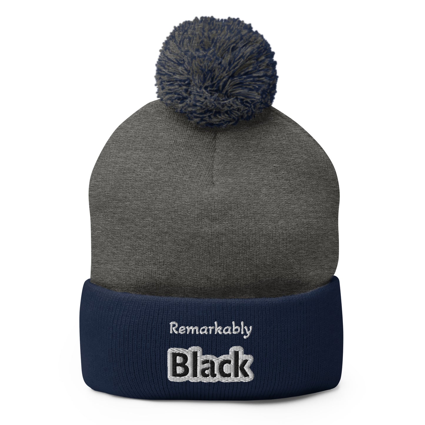 Remarkably Black Pom-Pom Beanie