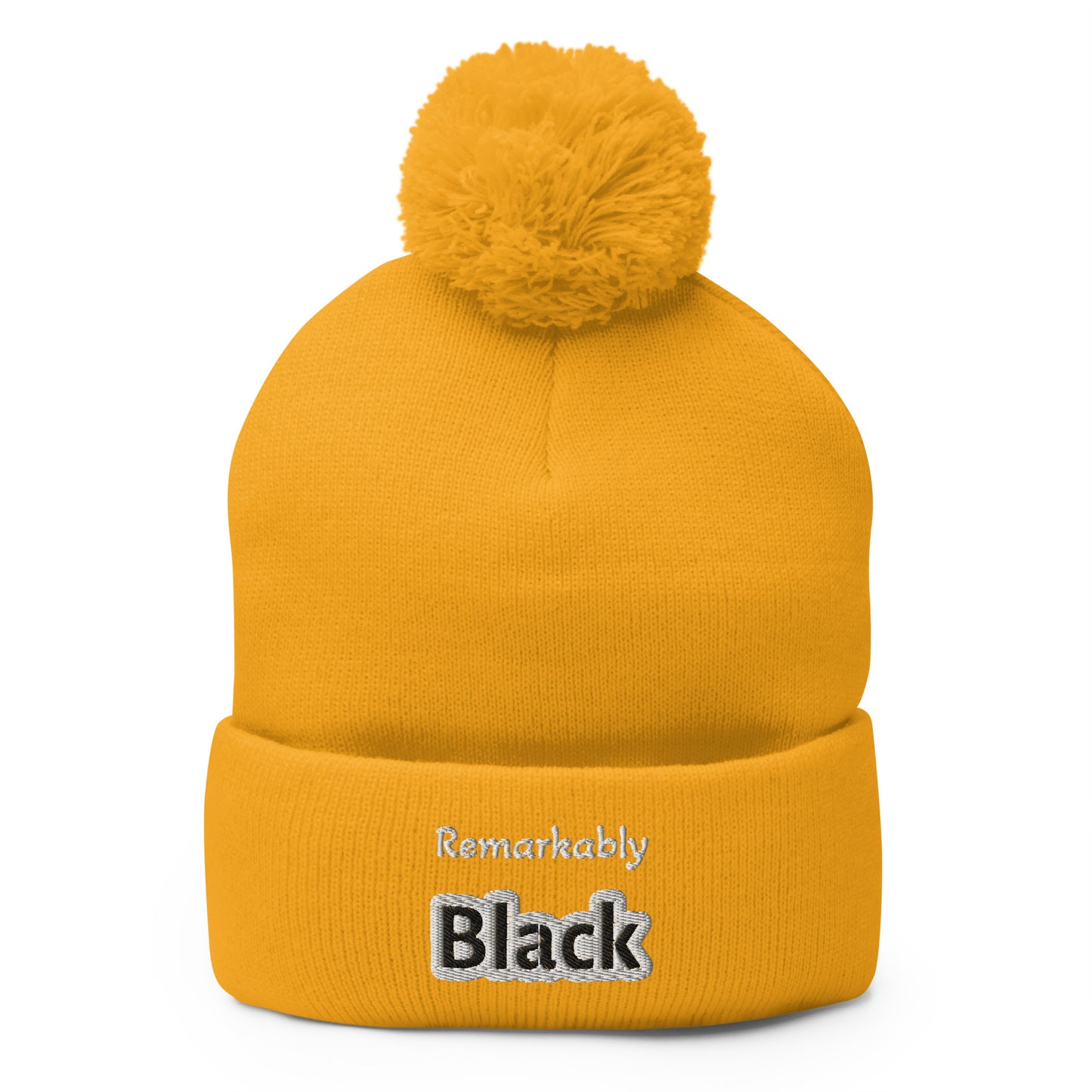 Remarkably Black Pom-Pom Beanie