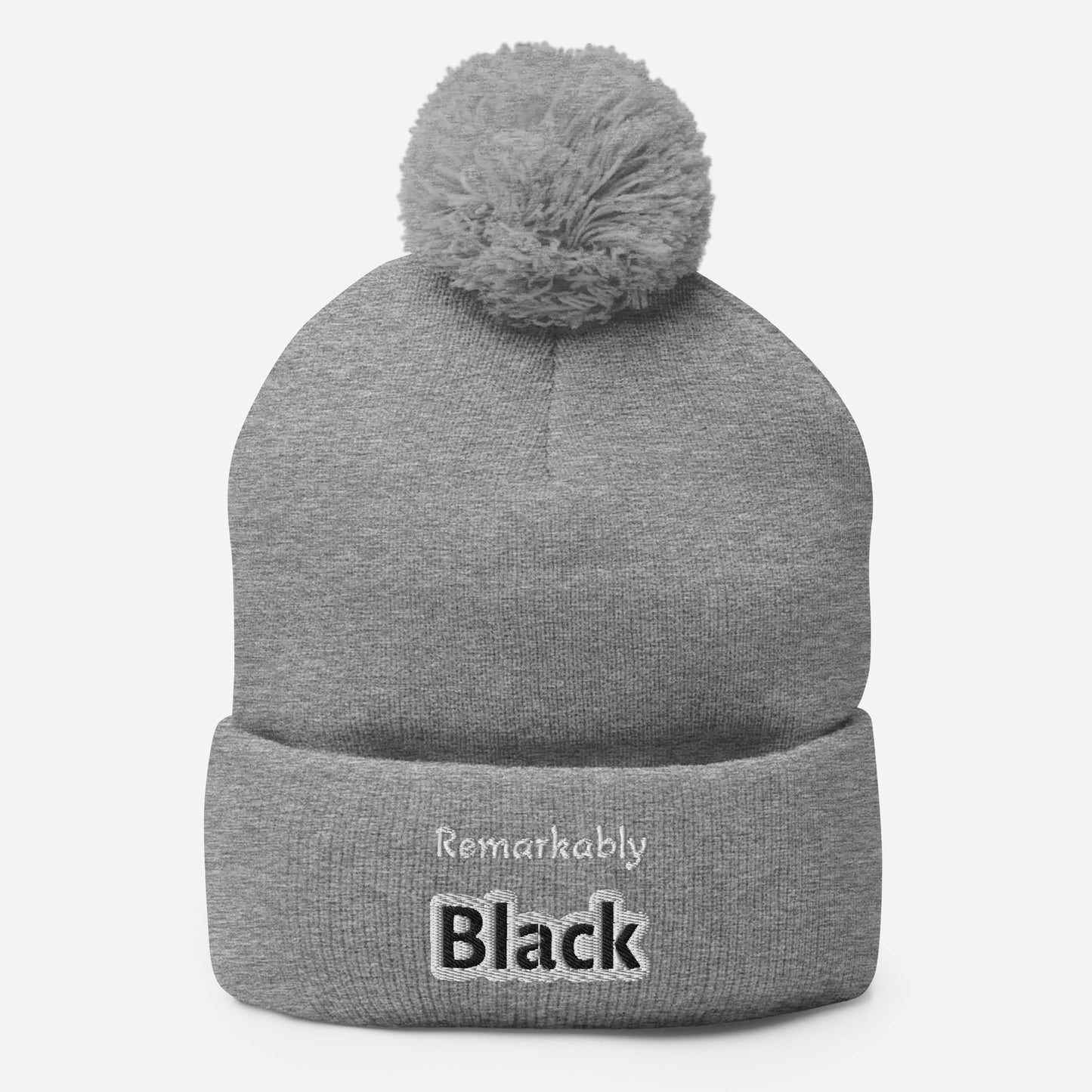 Remarkably Black Pom-Pom Beanie