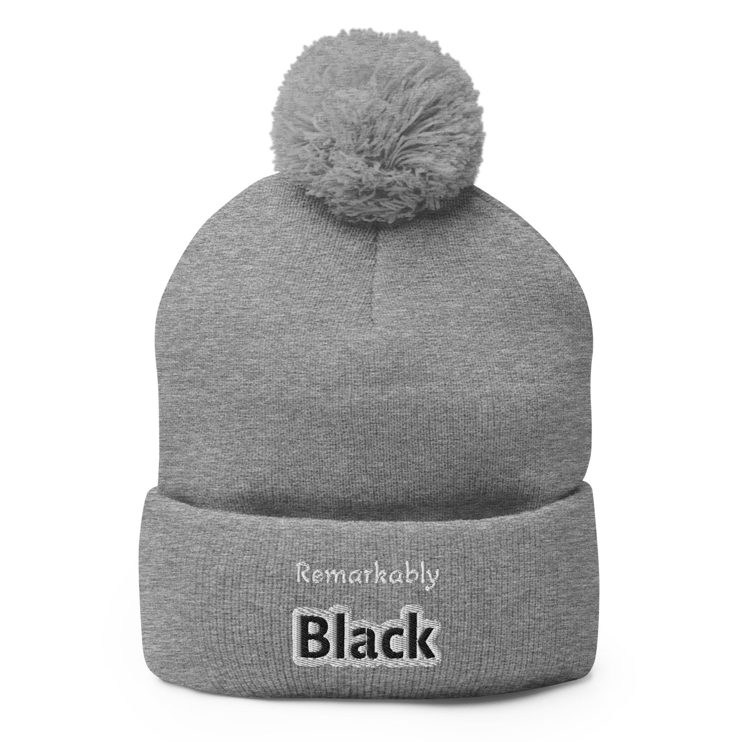 Remarkably Black Pom-Pom Beanie