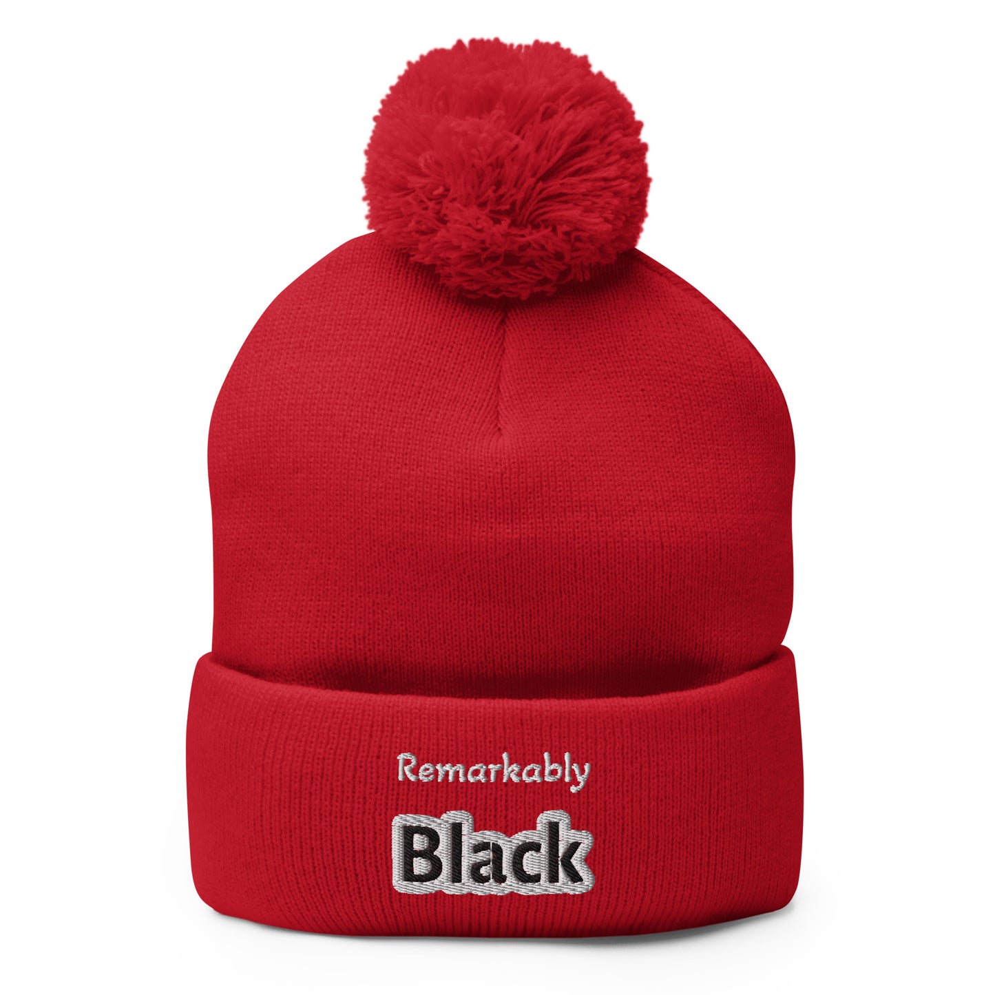 Remarkably Black Pom-Pom Beanie