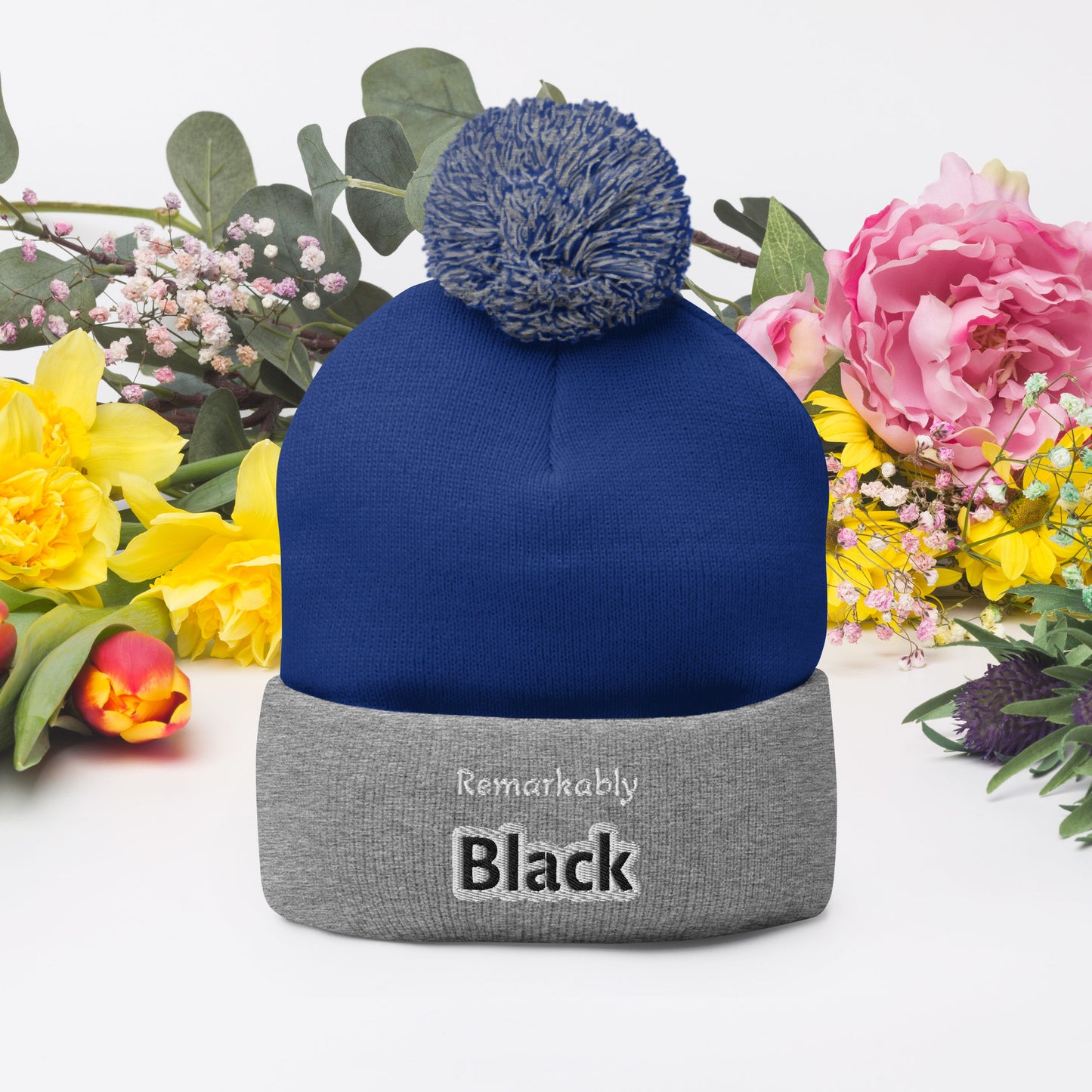 Remarkably Black Pom-Pom Beanie