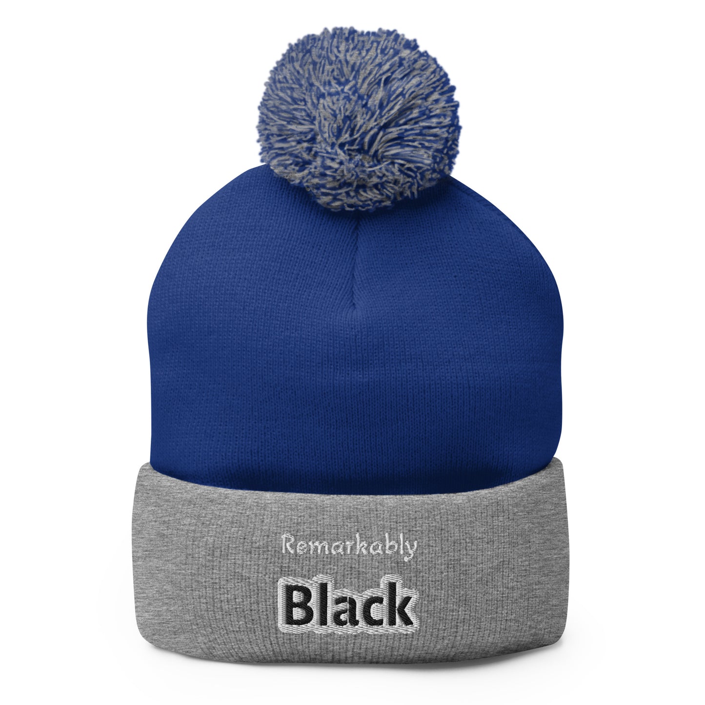 Remarkably Black Pom-Pom Beanie