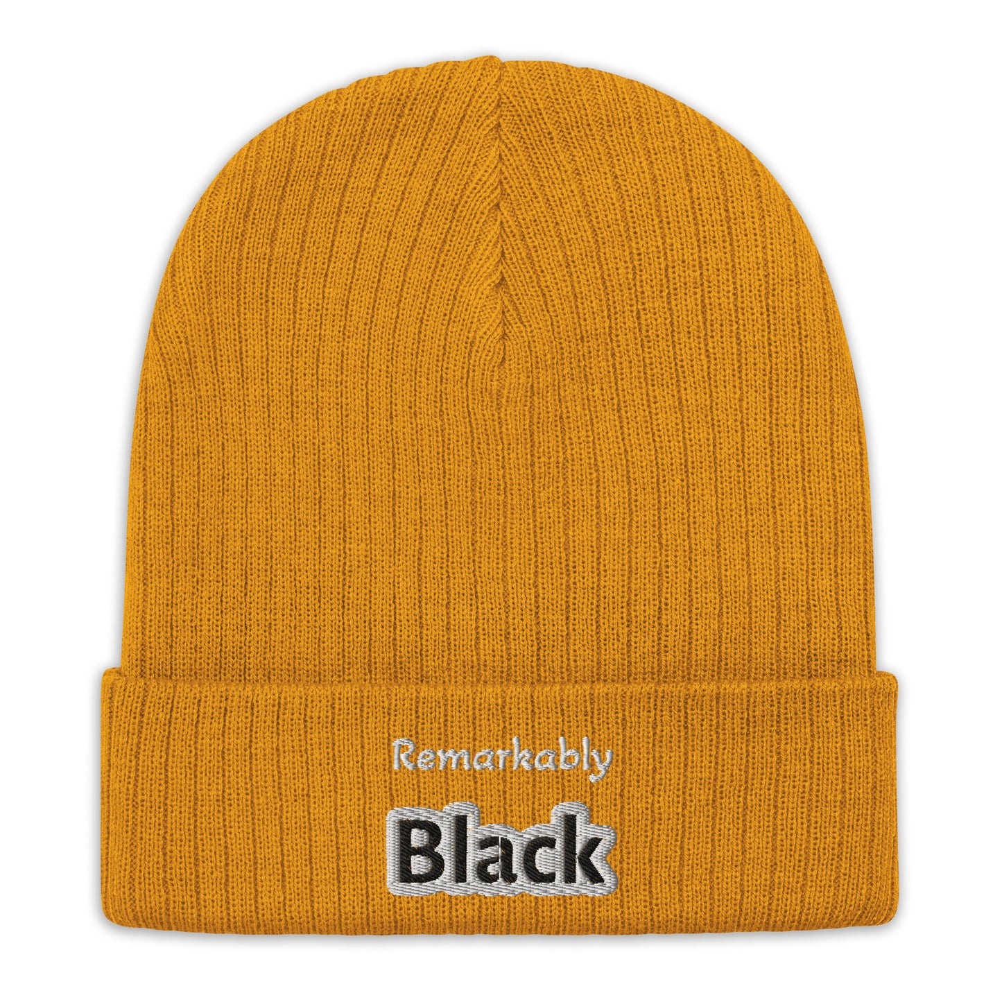 Remarkably Black Ribbed knit beanie