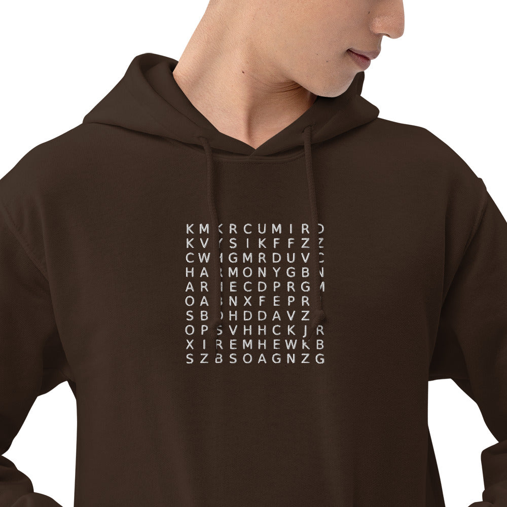 Word Search War, Peace, Harmony, Chaos Unisex Hoodie