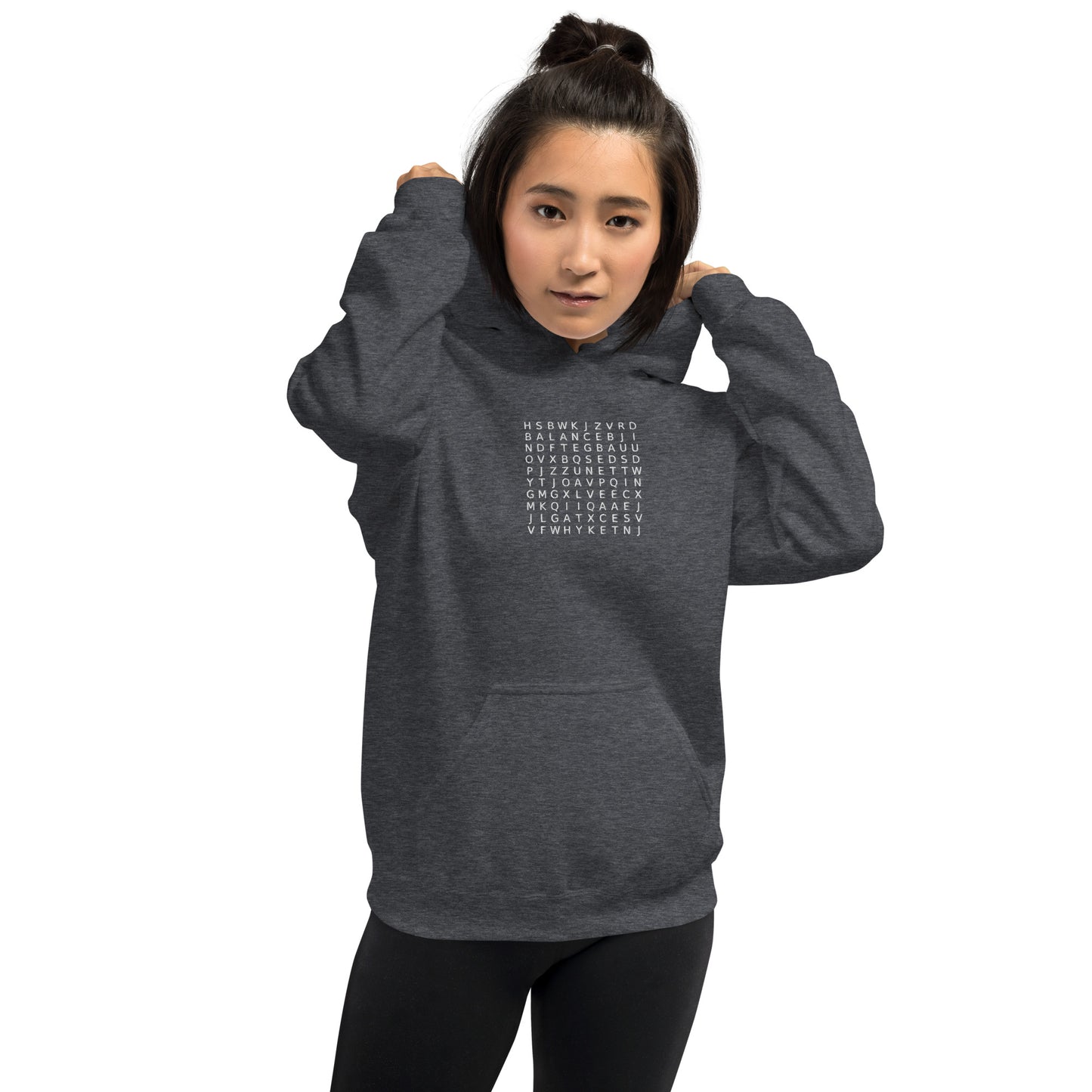 Word Search Balance, Equality, Justice, Peace Unisex Hoodie