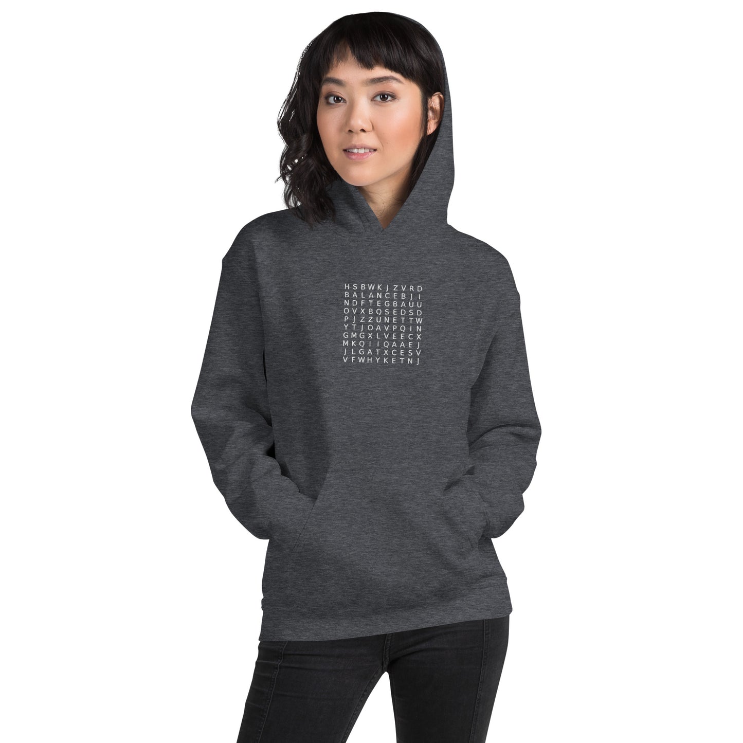 Word Search Balance, Equality, Justice, Peace Unisex Hoodie