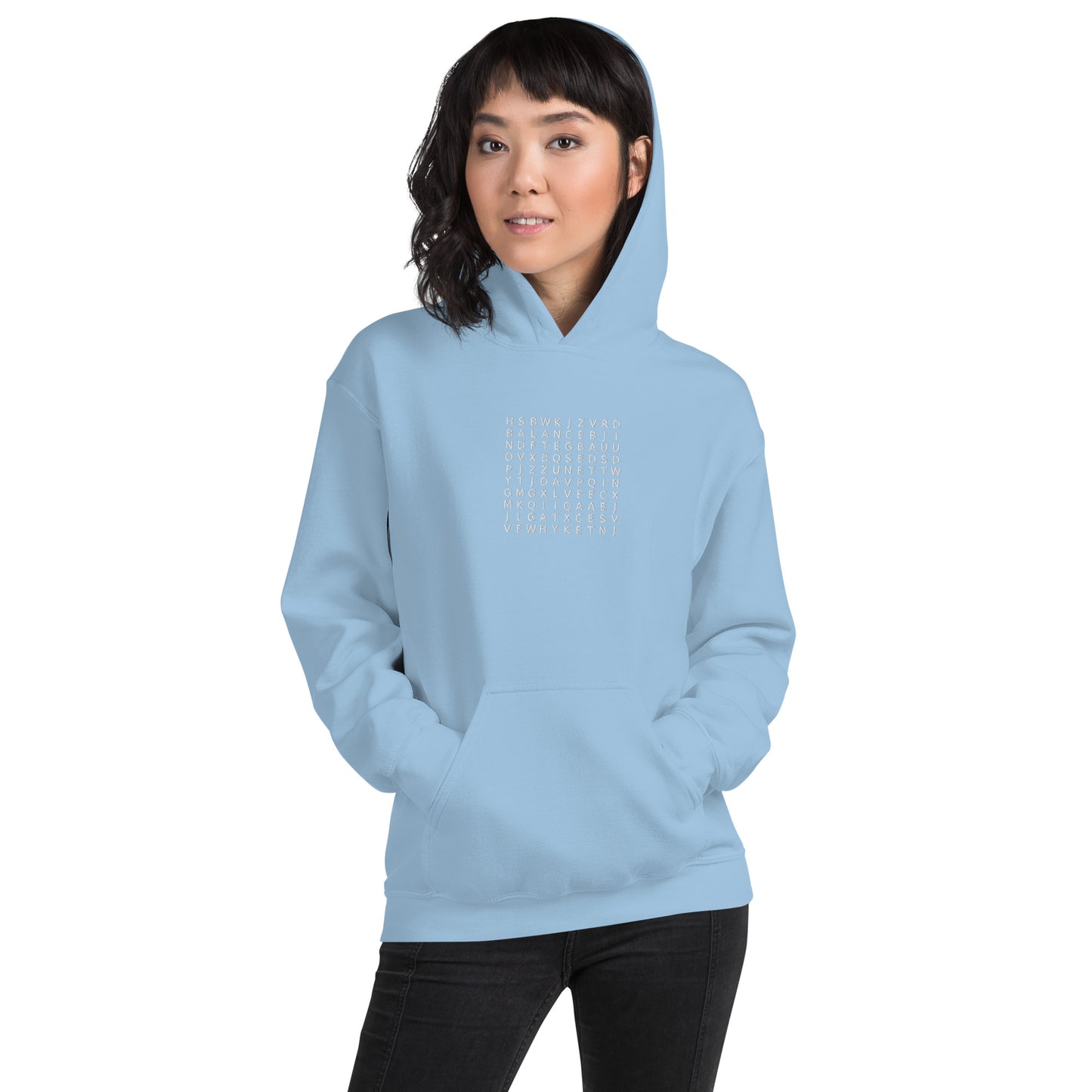 Word Search Balance, Equality, Justice, Peace Unisex Hoodie