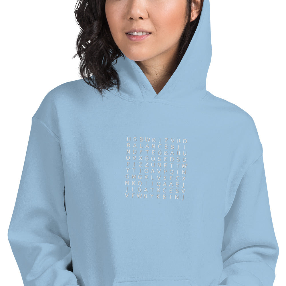 Word Search Balance, Equality, Justice, Peace Unisex Hoodie