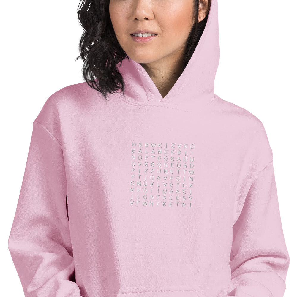 Word Search Balance, Equality, Justice, Peace Unisex Hoodie