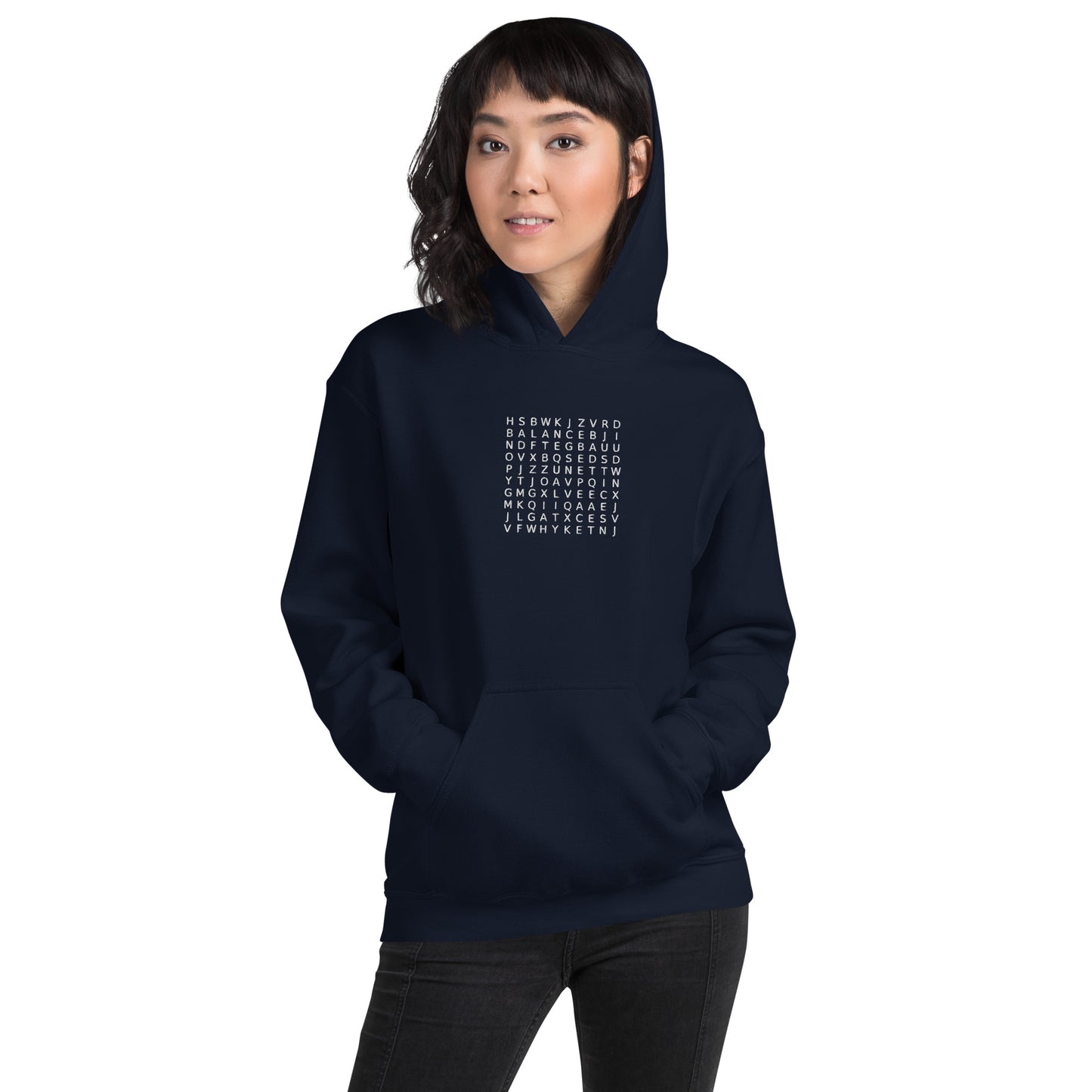 Word Search Balance, Equality, Justice, Peace Unisex Hoodie