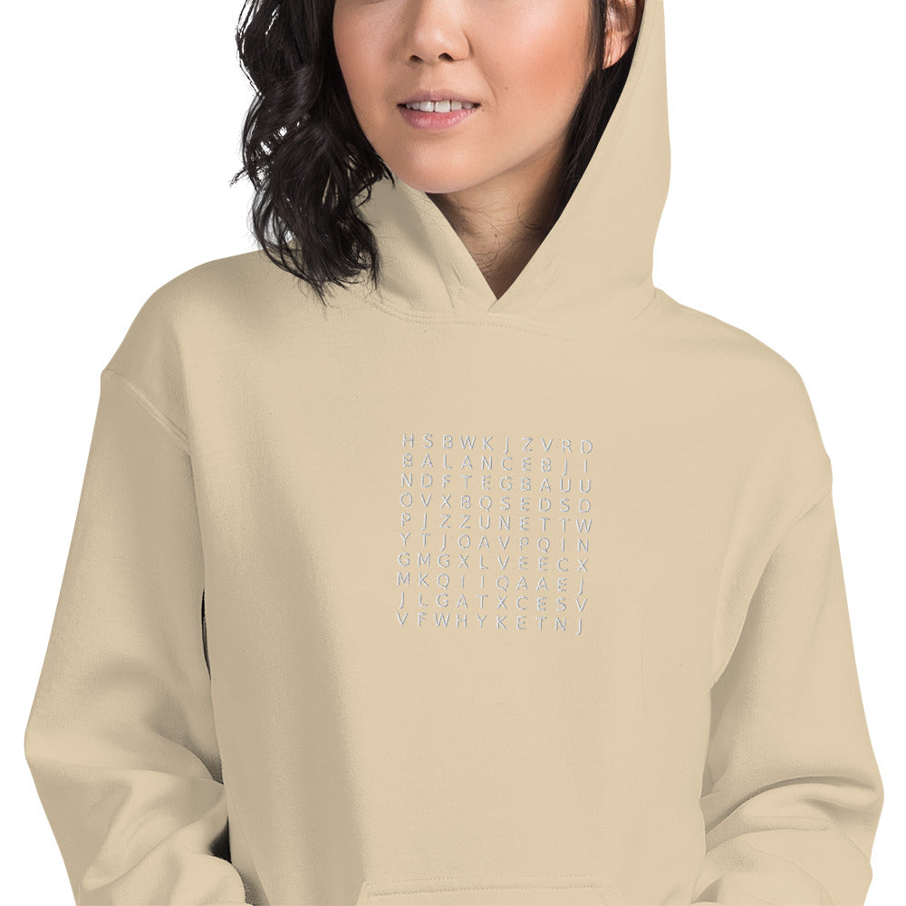 Word Search Balance, Equality, Justice, Peace Unisex Hoodie