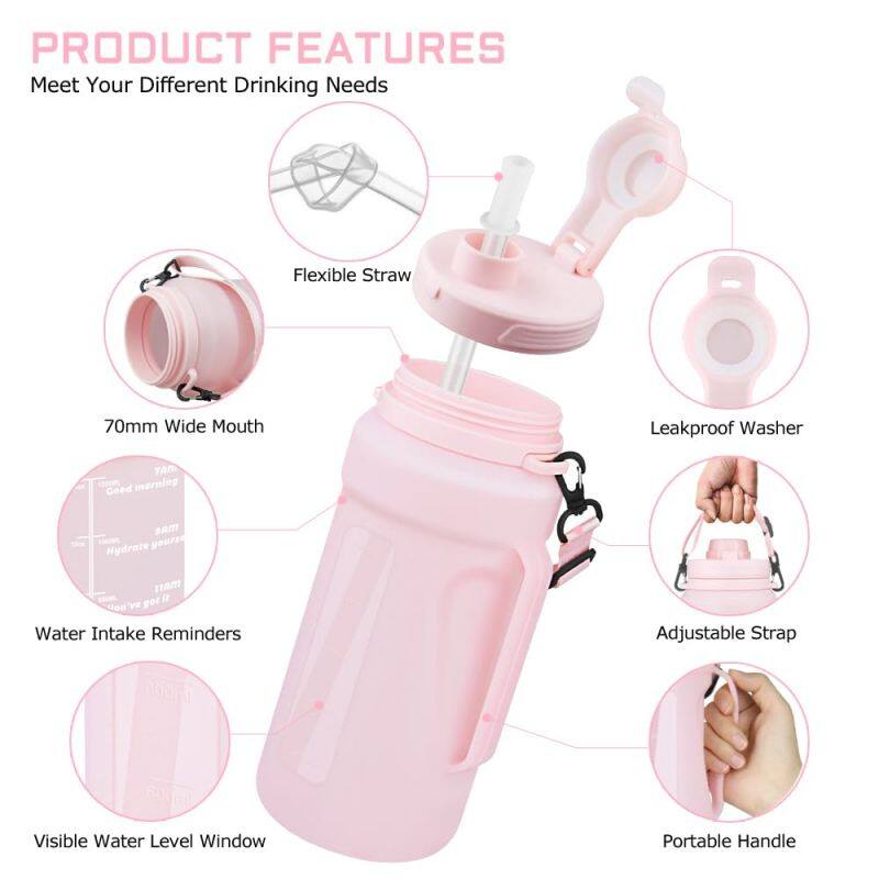 2L Folding Silicone Water Bottle Portable Outdoor Sports Water Bottle