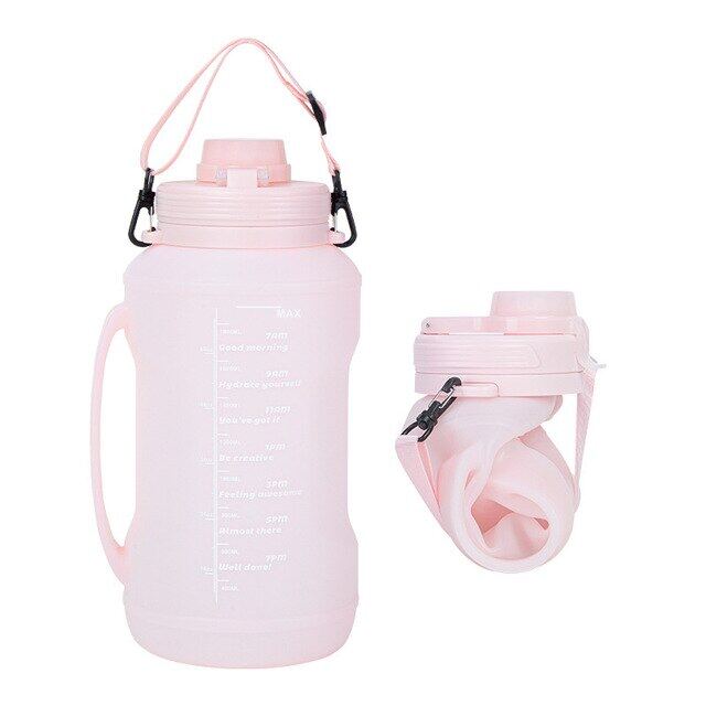 2L Folding Silicone Water Bottle Portable Outdoor Sports Water Bottle