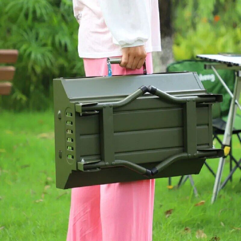 Outdoor Foldable Portable with handle Barbecue Grill