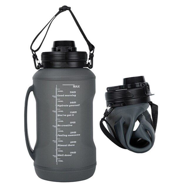 2L Folding Silicone Water Bottle Portable Outdoor Sports Water Bottle