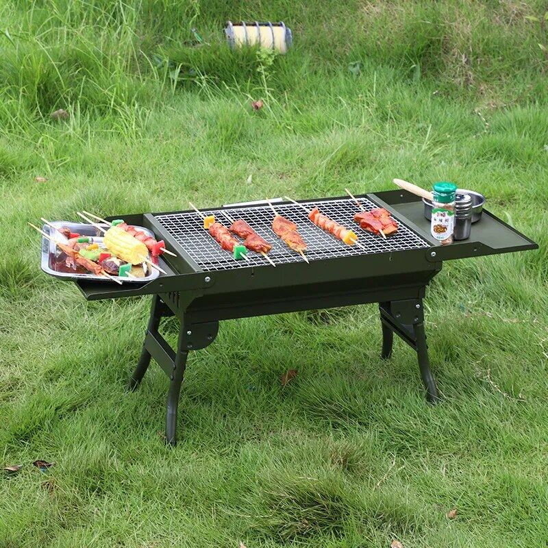 Outdoor Foldable Portable with handle Barbecue Grill